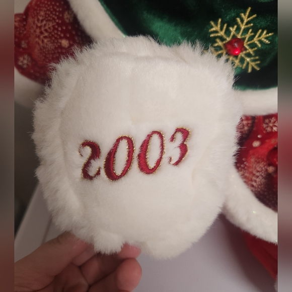 Vintage Snowflake White Teddy Bear Girl Christmas Plush  Dan Dee 2003 - Picture 3 of 4